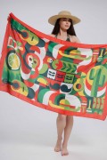 Meksika Motifli Desen Pareo İç Göstermez 95x145