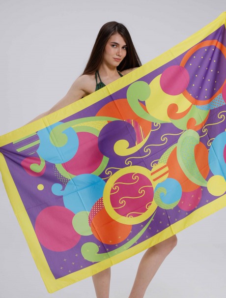 Renkli Daire Desen Pareo İç Göstermez 95x145