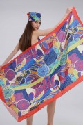 Tukan Kuşu Desen Pareo İç Göstermez 95x145