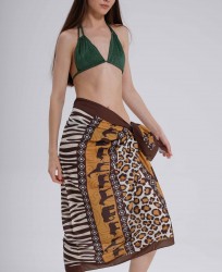 Zebra Desen Hayvan Motif Pareo İç Göstermez 95x145